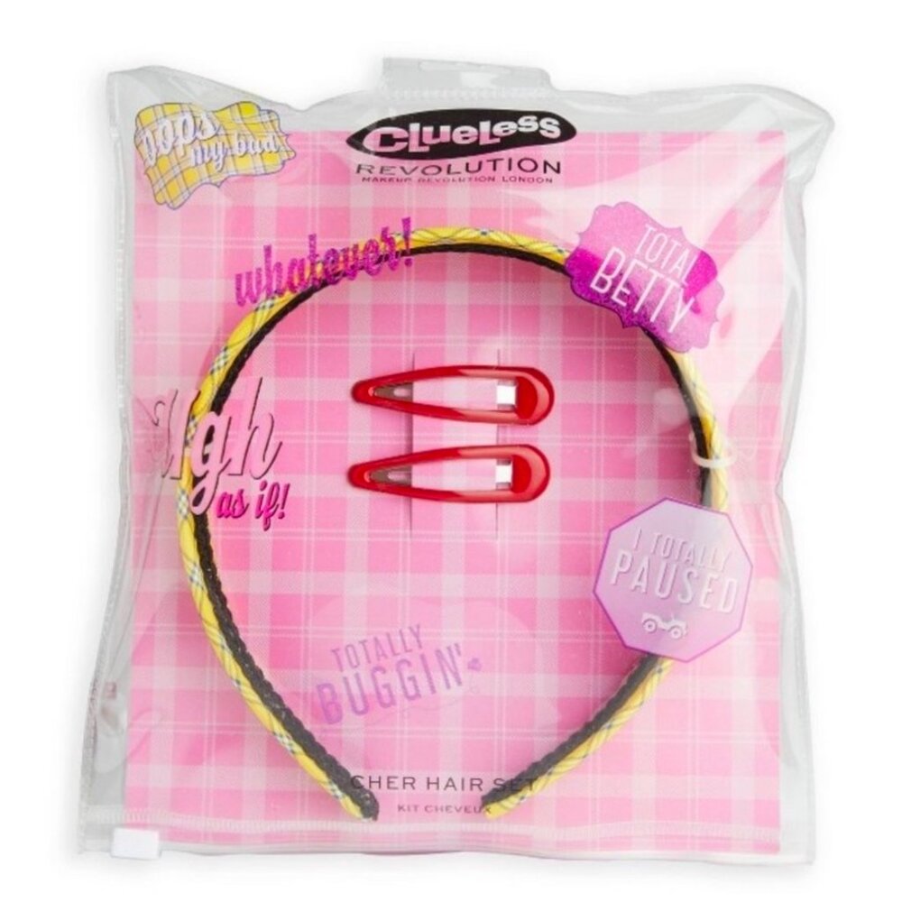Makeup Revolution X Clueless hair set Cher headband plaid NWT